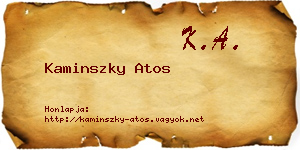 Kaminszky Atos névjegykártya